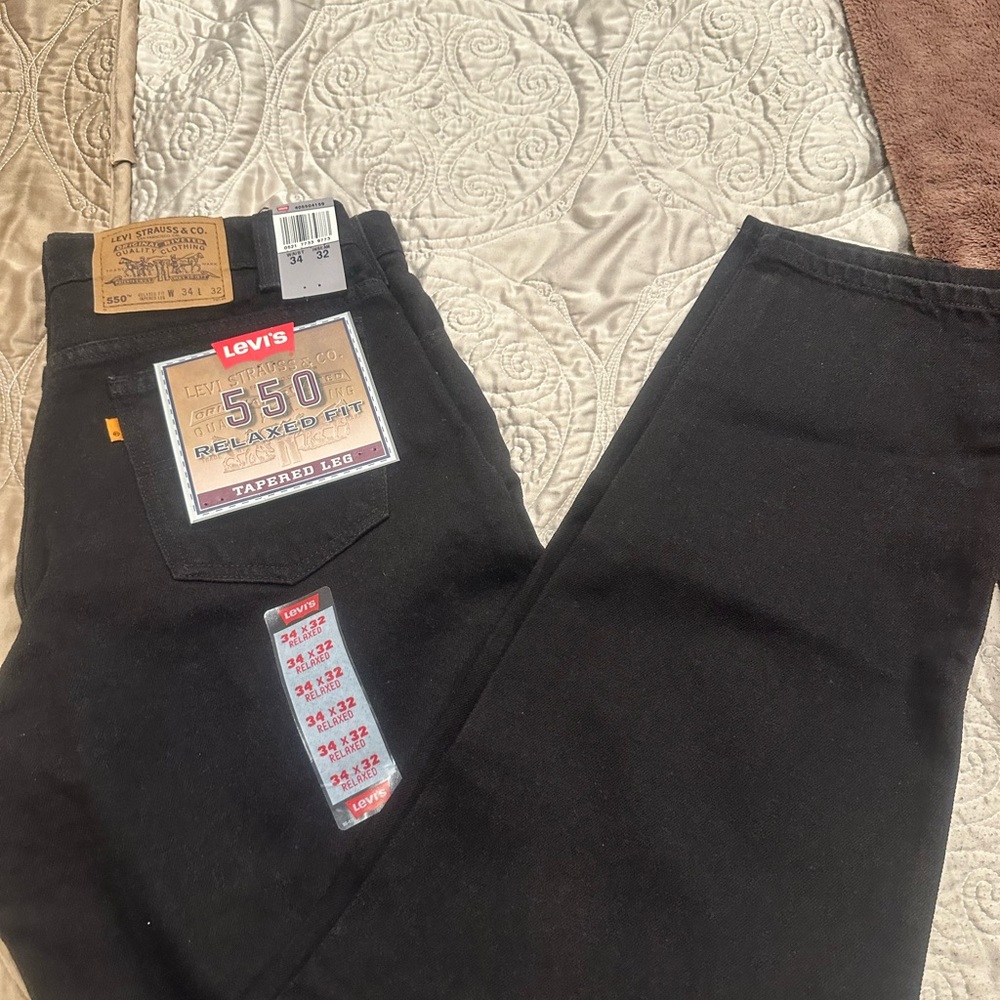 NWT Levi's Black Relaxed Fit Men's Jeans